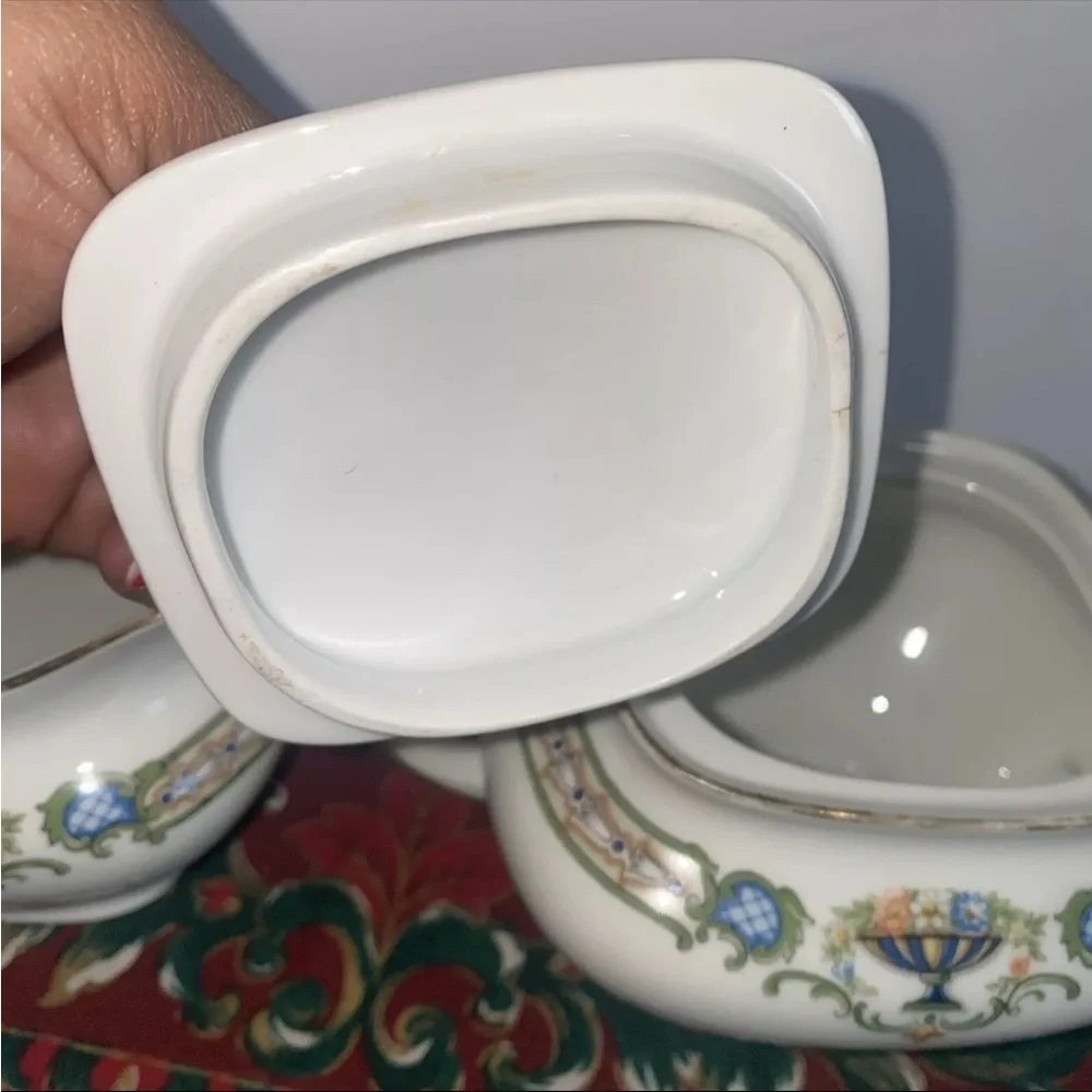 ART DECO CREAMER & SUGAR BOWL/LID, ‎ PAUL MULLER, SELB, BAVARIA, 